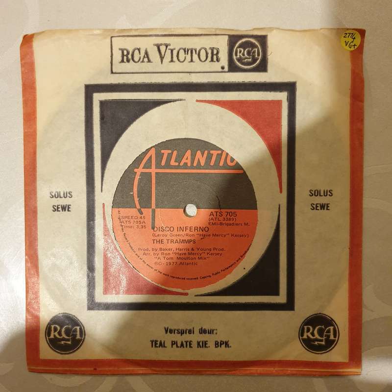 The Trammps  Disco Inferno - Vinyl 7" Record - Very-Good+ Quality (VG+)