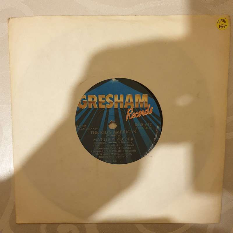 Matthew Wilder  The Kids American - Vinyl 7" Record - Very-Good+ Quality (VG+)