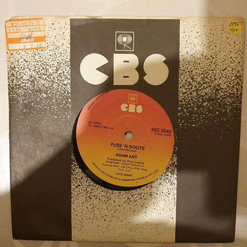Adam Ant  Puss'N Boots - Vinyl 7" Record - Very-Good+ Quality (VG+)