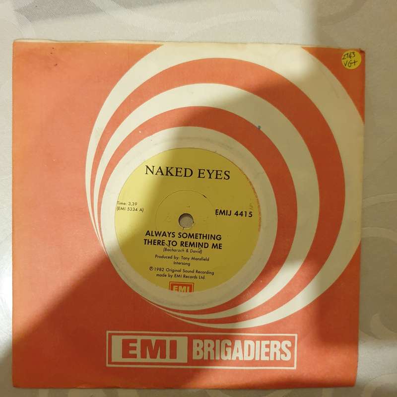 Naked Eyes  Always Something There To Remind Me - Vinyl 7" Record - Very-Good+ Quality (VG+)