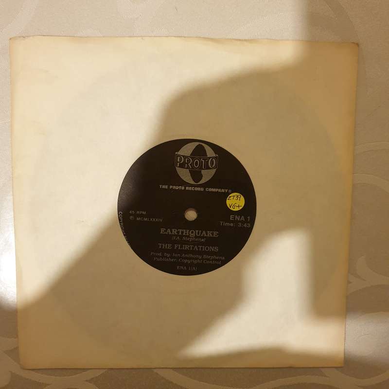 The Flirtations  Earthquake - Vinyl 7" Record - Very-Good+ Quality (VG+)