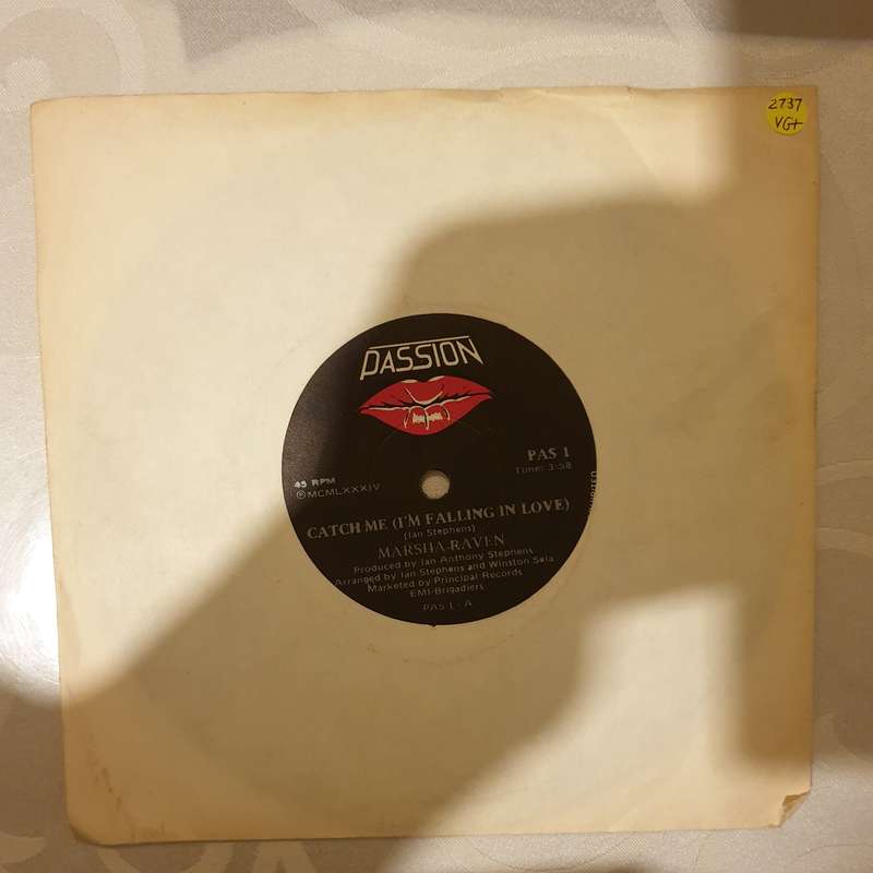 Marsha Raven  Catch Me (I'm Falling In Love) - Vinyl 7" Record - Very-Good+ Quality (VG+)