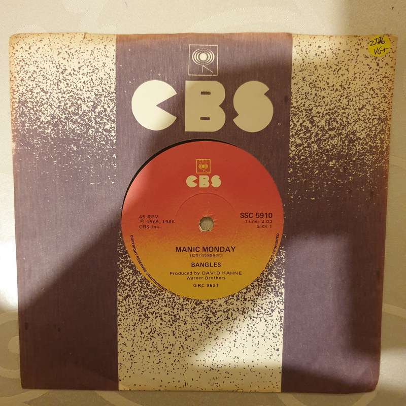 Bangles  Manic Monday - Vinyl 7" Record - Very-Good+ Quality (VG+)