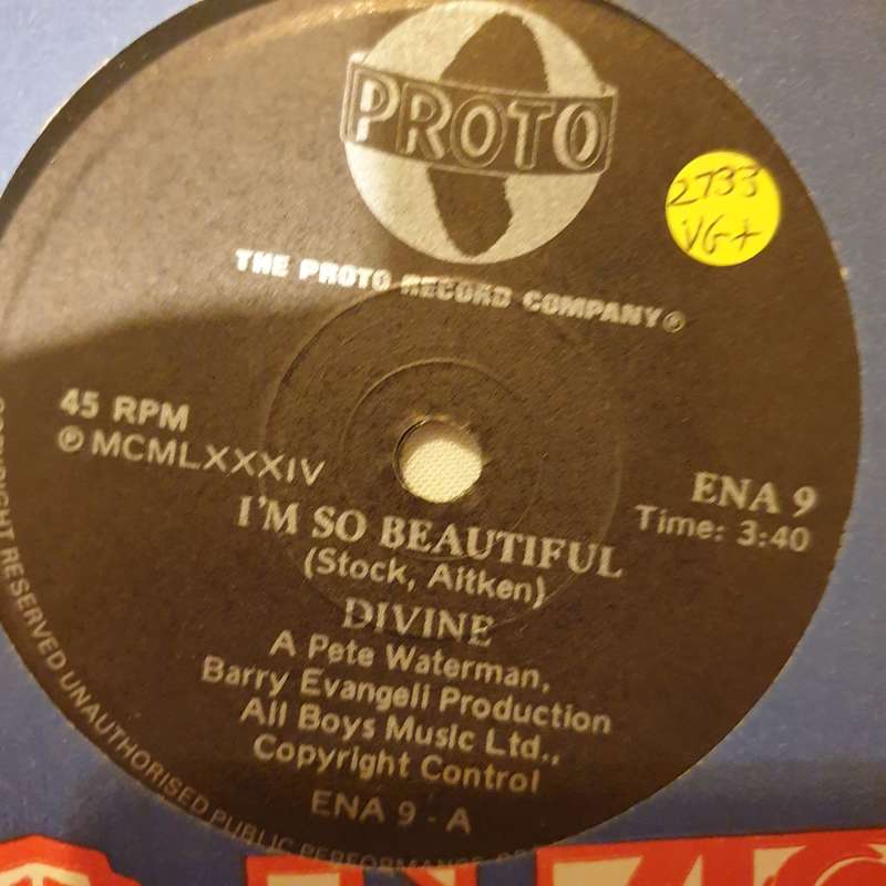 Divine  I'm So Beautiful - Vinyl 7" Record - Very-Good+ Quality (VG+)