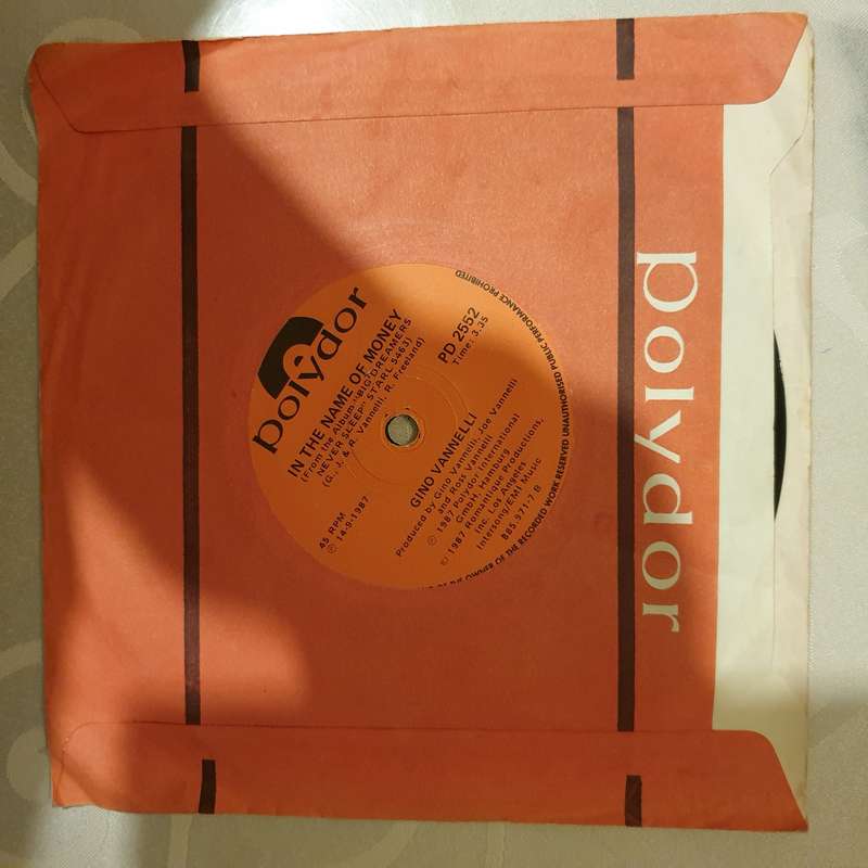 Gino Vannelli  Persona Non Grata / In The Name Of Money - Vinyl 7" Record - Very-Good+ Qual...