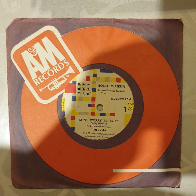 Bobby McFerrin  Don't Worry - Be Happy!/Simple Pleasures - Vinyl 7" Record - Very-Good+ Qua...