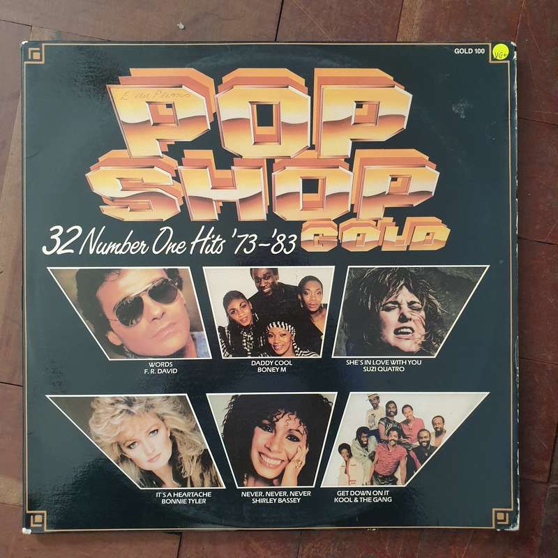 Pop Shop Gold - 32 Number One Hits  '73 - 83 (Very Rare) - Double Vinyl LP Record (VG+)