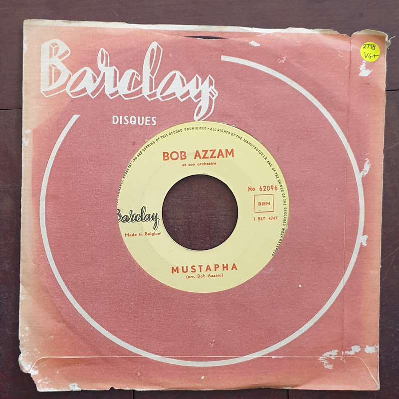 Bob Azzam Et Son Orchestre  Mustapha - Vinyl 7" Record - Very-Good+ Quality (VG+)