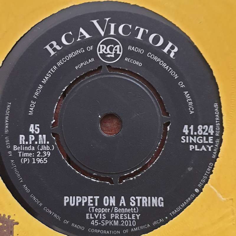 Elvis Presley With The Jordanaires  Tell Me Why / Puppet On A String - Vinyl 7" Record - Ve...