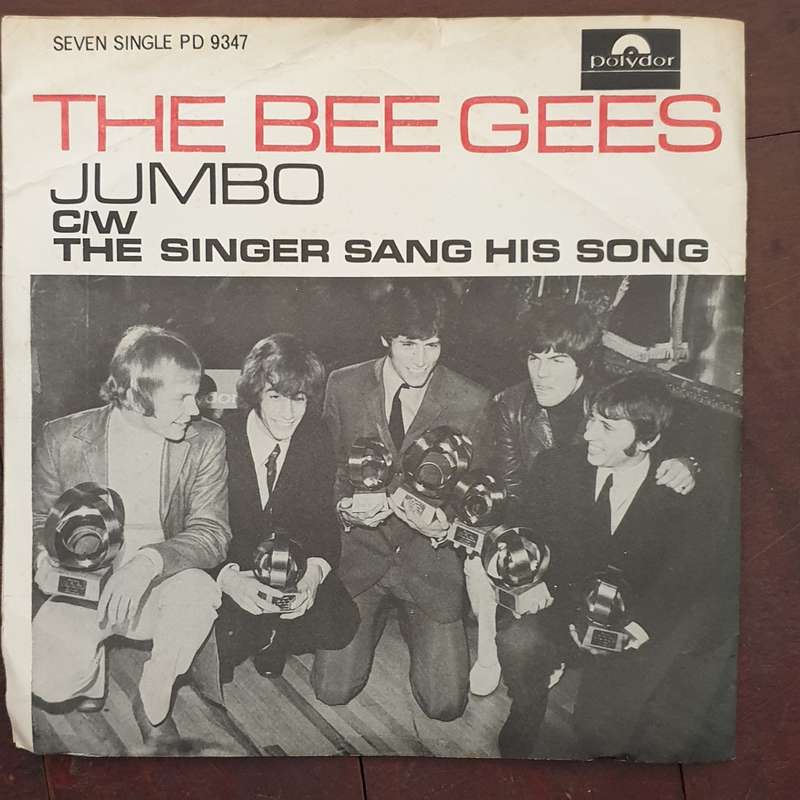 The Bee Gees  Jumbo / The Singer Sang His Song - Vinyl 7" Record - Very-Good+ Quality (VG+)