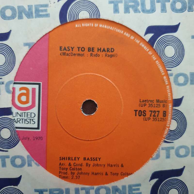 Shirley Bassey  Something - Vinyl 7" Record - Very-Good Quality (VG)