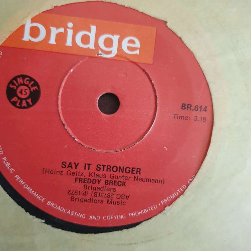 Freddy Breck  We Believe In Tomorrow - Vinyl 7" Record - Very-Good+ Quality (VG+)