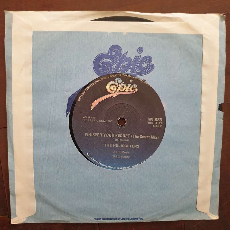 The Helicopters  Whisper Your Secret - Vinyl 7" Record - Very-Good+ Quality (VG+)