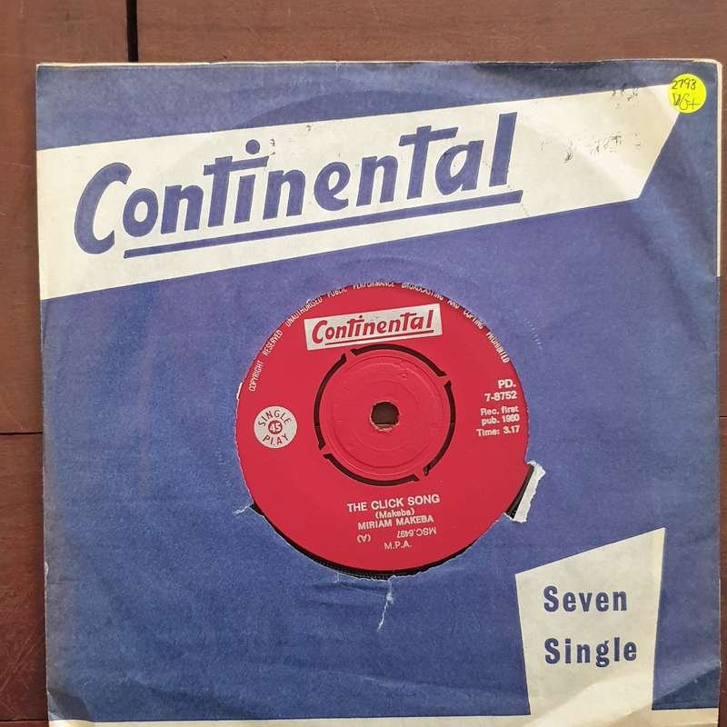 Miriam Makeba  The Click Song / Mbube - Vinyl 7" Record - Very-Good+ Quality (VG+)