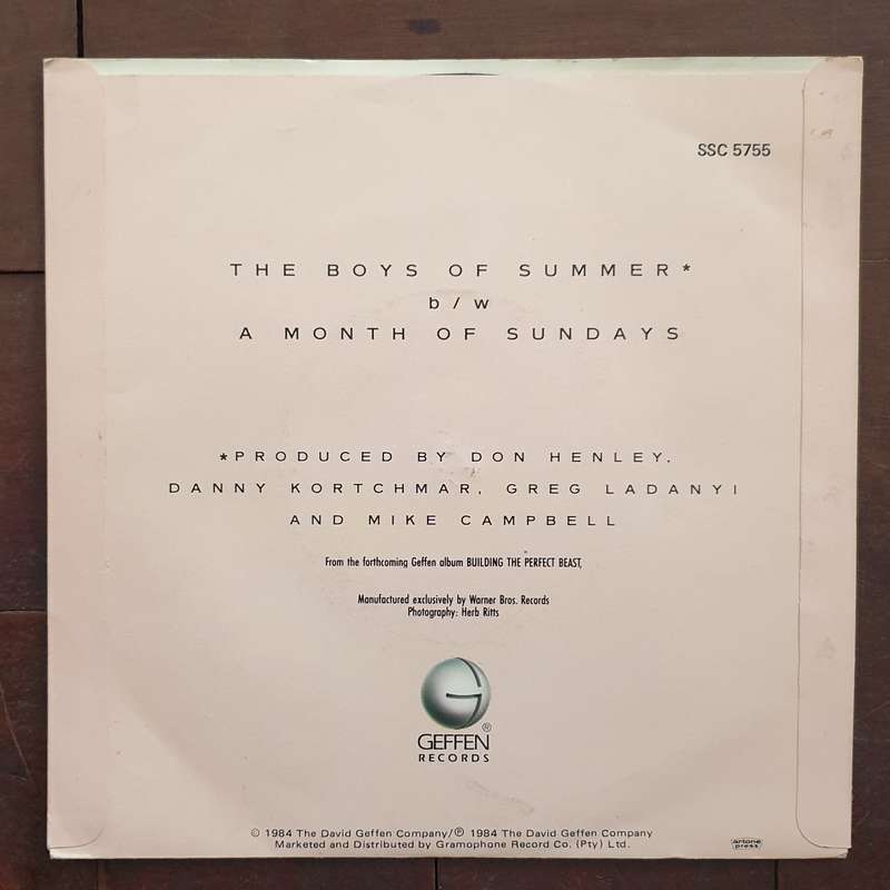 Don Henley  The Boys Of Summer - Vinyl 7" Record - Very-Good+ Quality (VG+)
