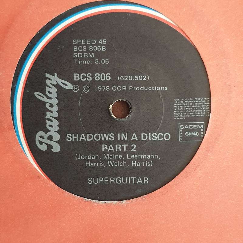Superguitar  Shadows In A Disco - Vinyl 7" Record - Very-Good+ Quality (VG+)