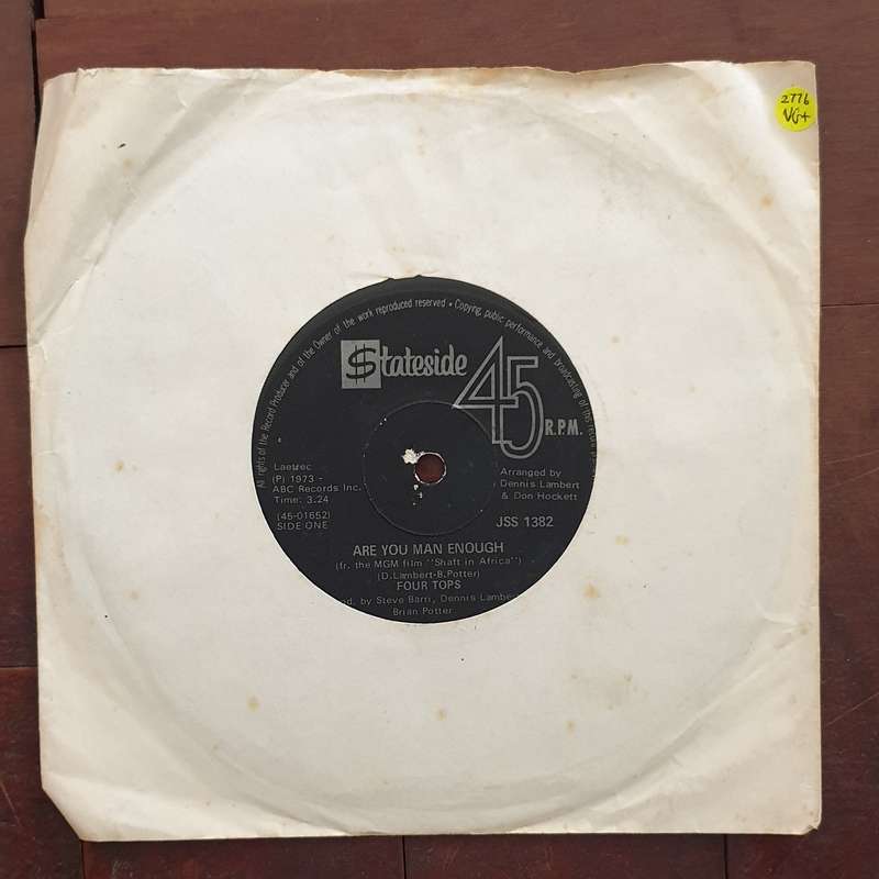 Four Tops  Are You Man Enough / Peace Of Mind - Vinyl 7" Record - Very-Good+ Quality (VG+)