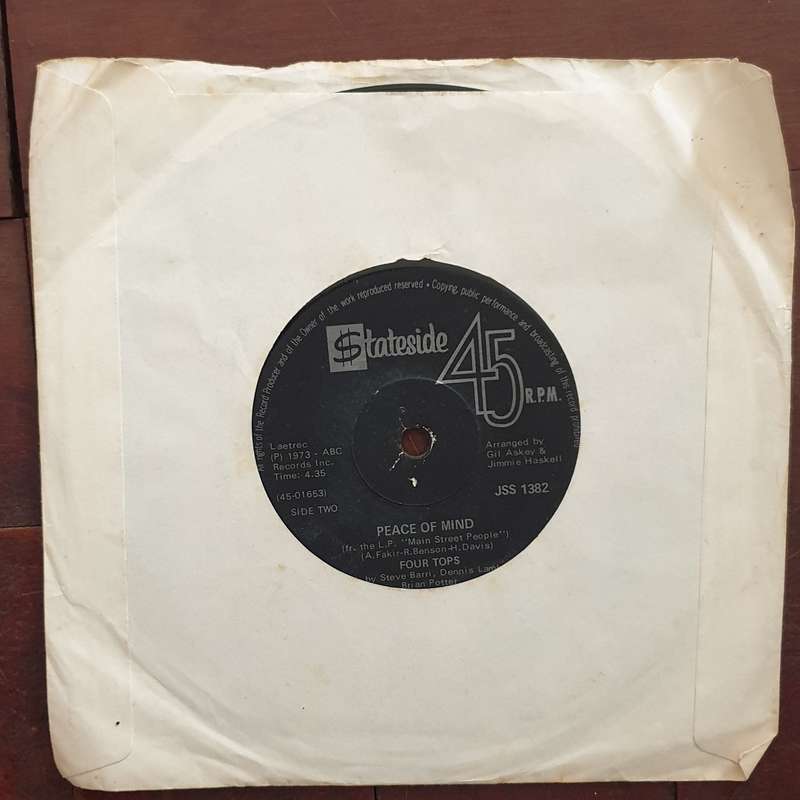 Four Tops  Are You Man Enough / Peace Of Mind - Vinyl 7" Record - Very-Good+ Quality (VG+)