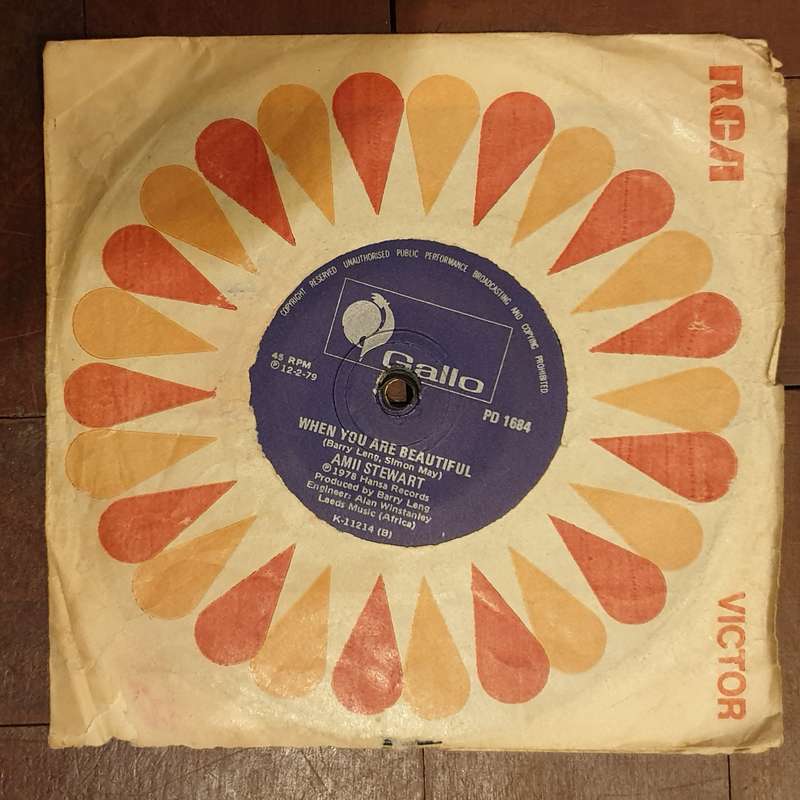 Amii Stewart  Knock On Wood - Vinyl 7" Record - Very-Good Quality (VG)