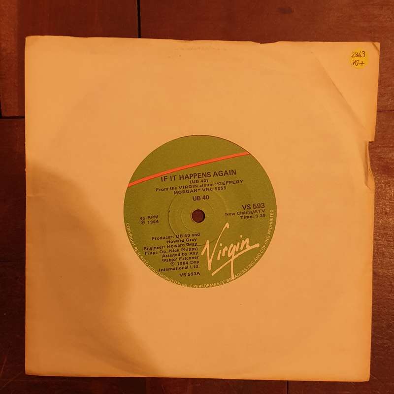 UB40  If It Happens Again - Vinyl 7" Record - Very-Good+ Quality (VG+)
