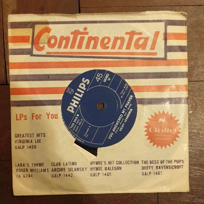 Vicky Leandros  The Love In Your Eyes - Vinyl 7" Record - Very-Good+ Quality (VG+)