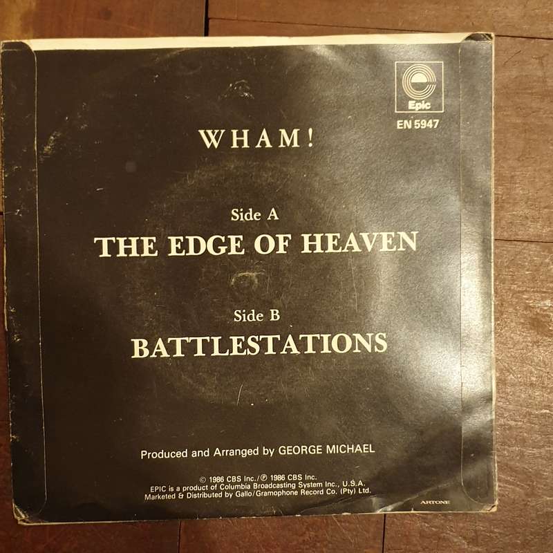 Wham!  The Edge Of Heaven - Vinyl 7" Record - Very-Good+ Quality (VG+)