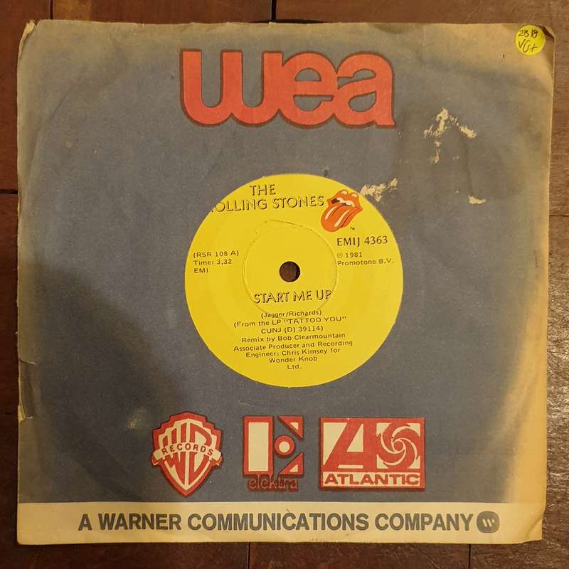The Rolling Stones  Start Me Up - Vinyl 7" Record - Very-Good+ Quality (VG+)