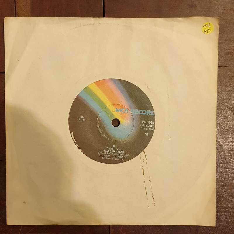 Telly Savalas  If - Vinyl 7" Record - Very-Good Quality (VG)