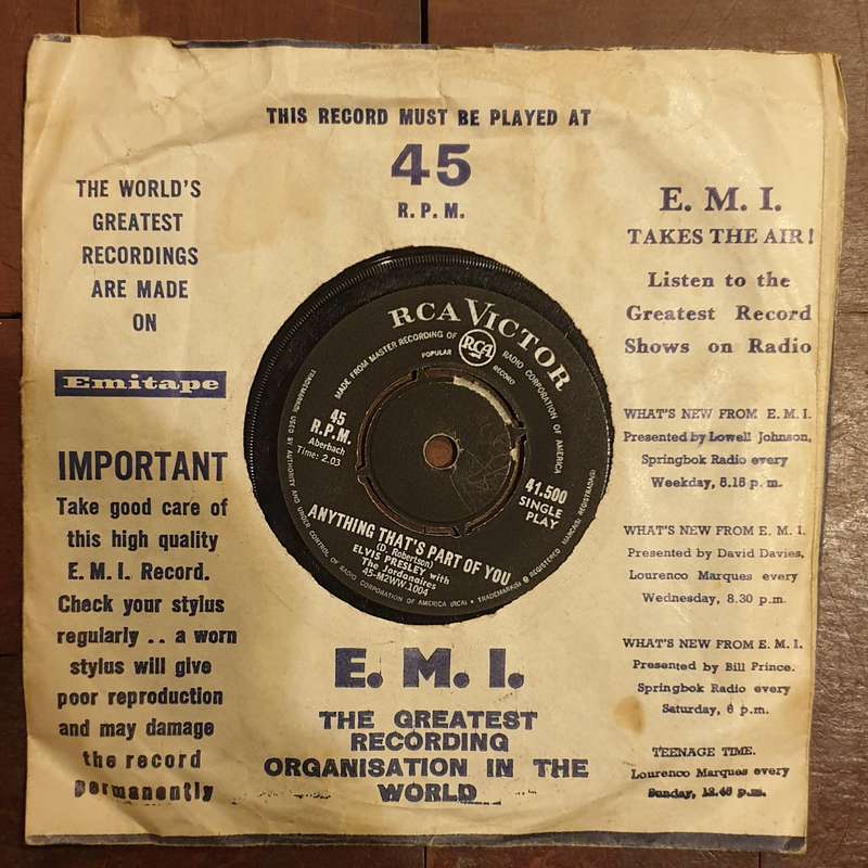 Elvis Presley With The Jordanaires  Good Luck Charm - Vinyl 7" Record - Good+ Quality (G+)