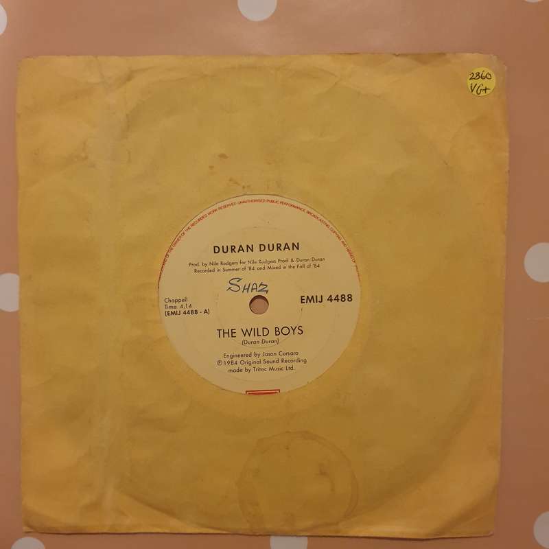 Duran Duran  The Wild Boys -  Vinyl 7" Record - Very-Good+ Quality (VG+)