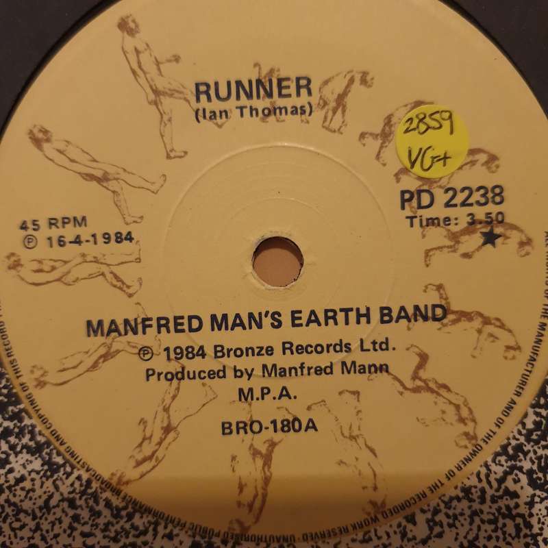Manfred Mann's Earth Band  Runner -  Vinyl 7" Record - Very-Good+ Quality (VG+)