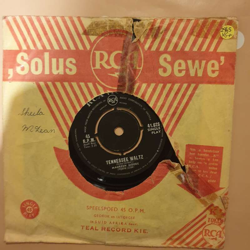 Maureen Moore  Tennessee Waltz - Vinyl 7" Record - Very-Good+ Quality (VG+)