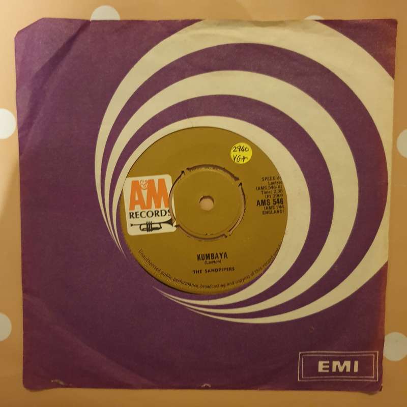 The Sandpipers  Kumbaya - Vinyl 7" Record - Very-Good+ Quality (VG+)
