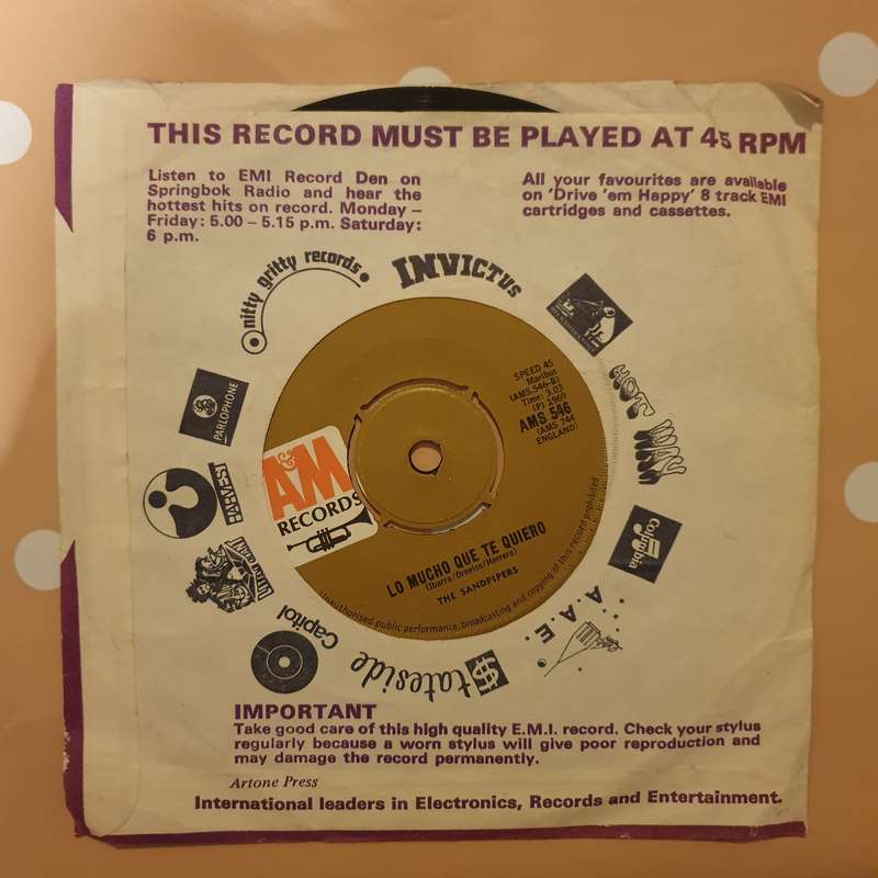 The Sandpipers  Kumbaya - Vinyl 7" Record - Very-Good+ Quality (VG+)
