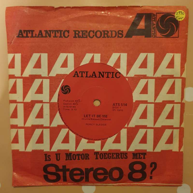 Percy Sledge  Let It Be Me / Blow Out The Sun - Vinyl 7" Record - Very-Good+ Quality (VG+)