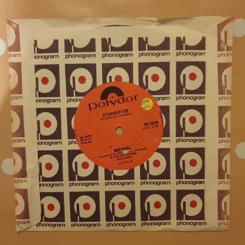 Mistral  Starship 109 - Vinyl 7" Record - Very-Good+ Quality (VG+)