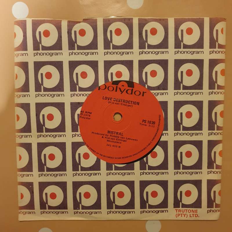 Mistral  Starship 109 - Vinyl 7" Record - Very-Good+ Quality (VG+)