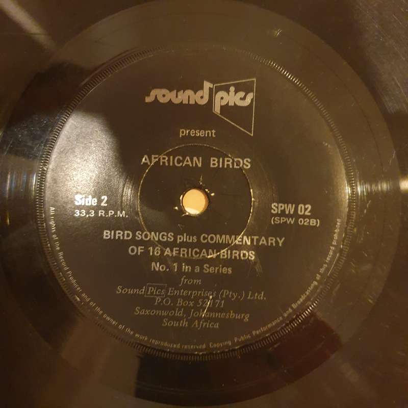 Sound Pics - African Birds - Bird Songs plus commentary of 16 African Birds #1- Vinyl 7" Record -...