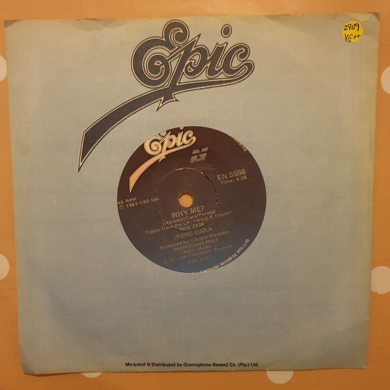 Irene Cara  Why Me? - Vinyl 7" Record - Very-Good+ Quality (VG+)