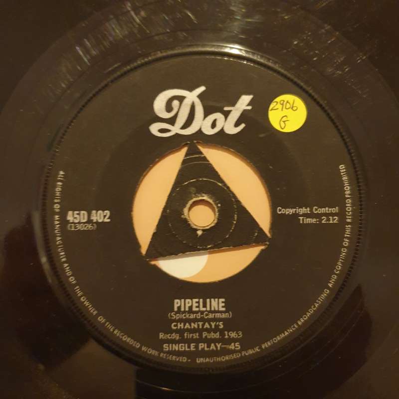 The Chantays  Pipeline - Vinyl 7" Record - Good Quality (G)