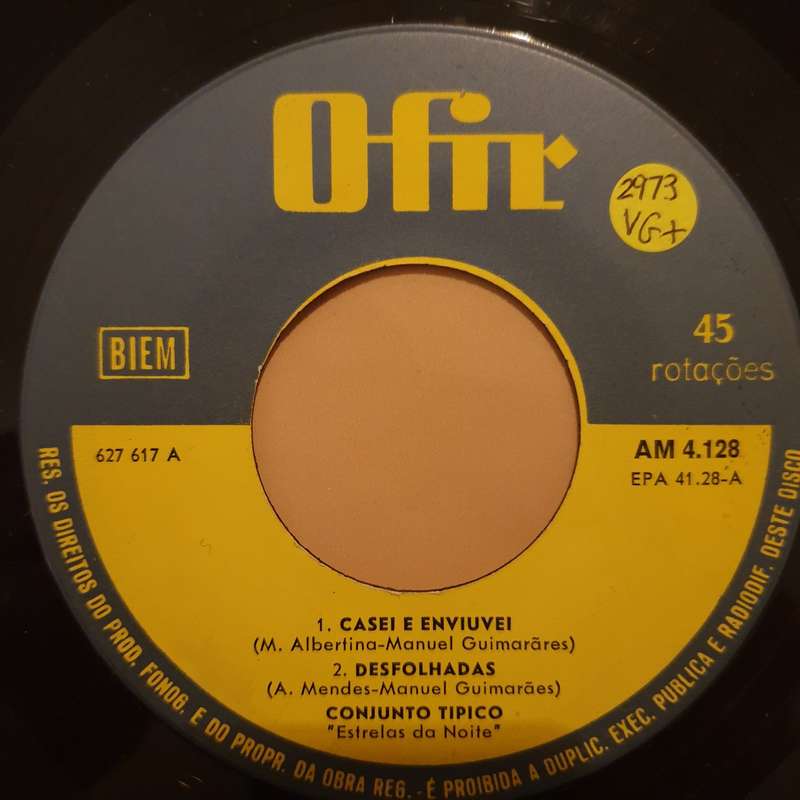 Conjunto Típico - Casei E Enviuvei - Vinyl 7" Record - Very-Good+ Quality (VG+)