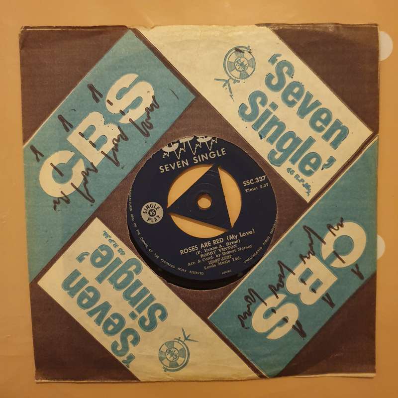 Bobby Vinton  Roses Are Red (My Love) - Vinyl 7" Record - Very-Good+ Quality (VG+)