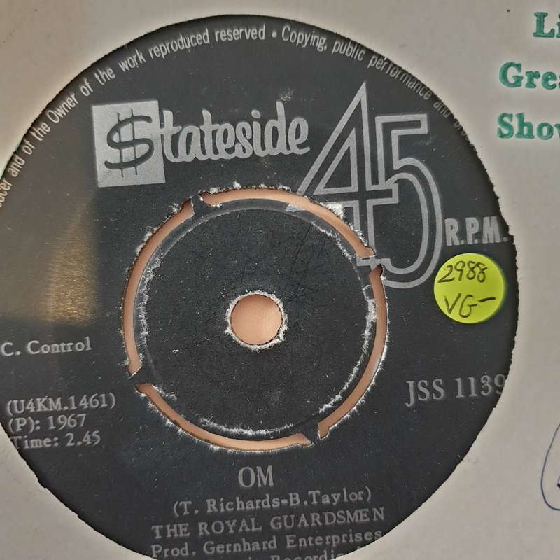 The Royal Guardsmen  Airplane Song - Vinyl 7" Record - Very-Good- Quality (VG-)