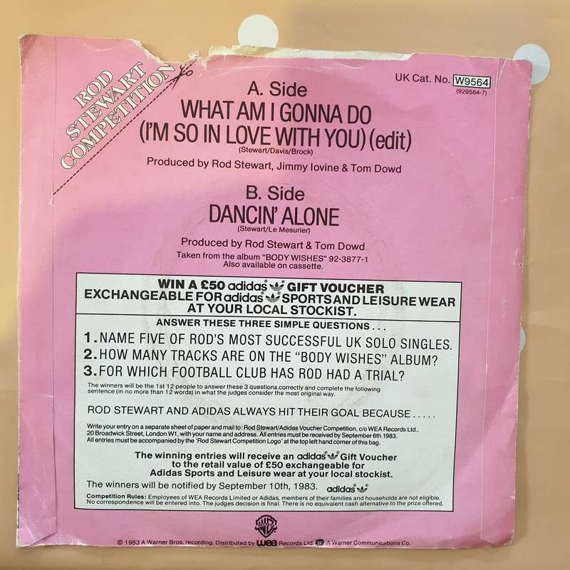 Rod Stewart  What Am I Gonna Do (I'm So In Love With You) - Vinyl 7" Record - Very-Good Qua...