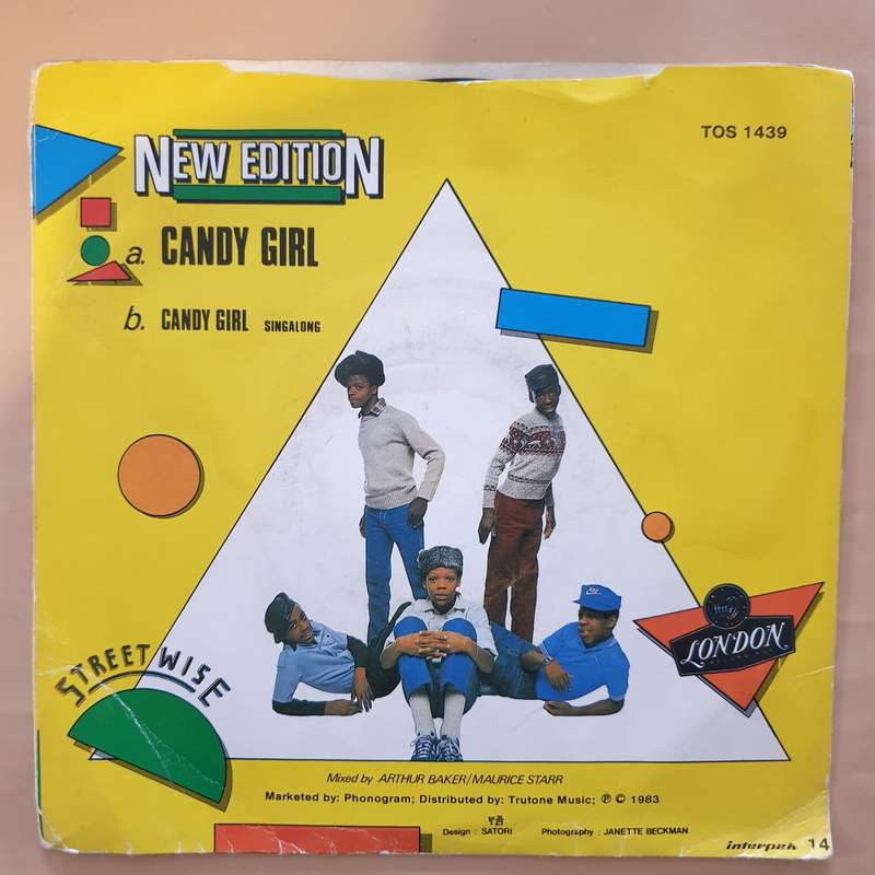 New Edition  Candy Girl  -  Vinyl 7" Record - Very-Good+ Quality (VG+)