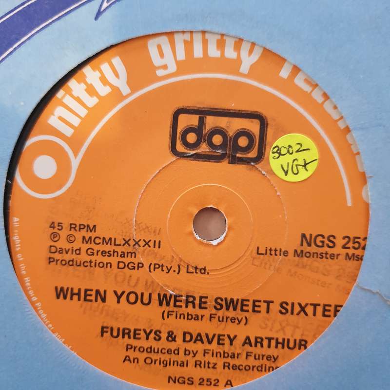 Fureys & Davey Arthur  When You Were Sweet Sixteen / Big Ships A Sailing -  Vinyl 7" Record...