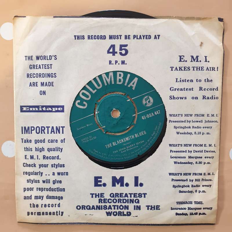 The John Barry Seven And Orchestra  Theme From Dr. No -  Vinyl 7" Record - Very-Good+ Quali...