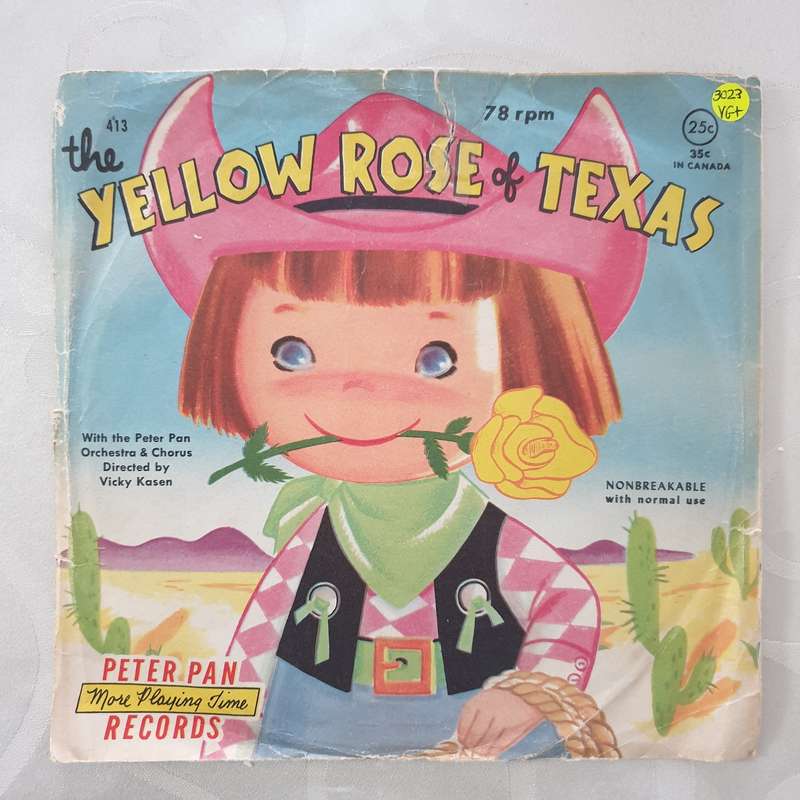The Yellow Rose of Texas  -  Vinyl 7" Record - Very-Good+ Quality (VG+)