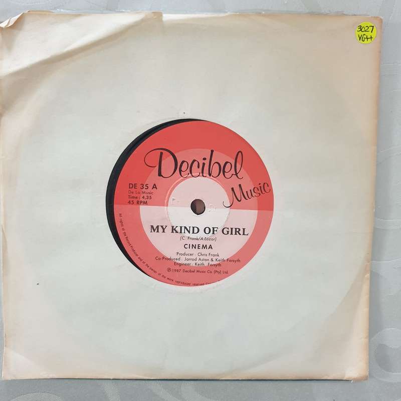 Cinema - My Kind Of Girl  -  Vinyl 7" Record - Very-Good+ Quality (VG+)