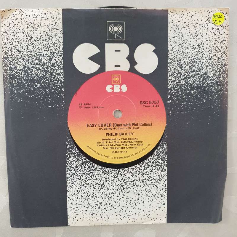 Philip Bailey Duet With Phil Collins  Easy Lover -  Vinyl 7" Record - Very-Good+ Quality (VG+)